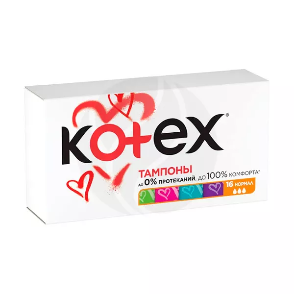 Изображение товара Тампоны Kotex Normal 16 шт для комфортного использования Изображение товара Тампоны Kotex Normal 16 шт для комфортного использования