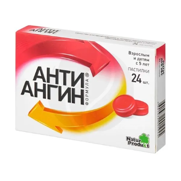 Изображение товара Анти-ангин формула пастилки №24 для горла быстрое облегчение