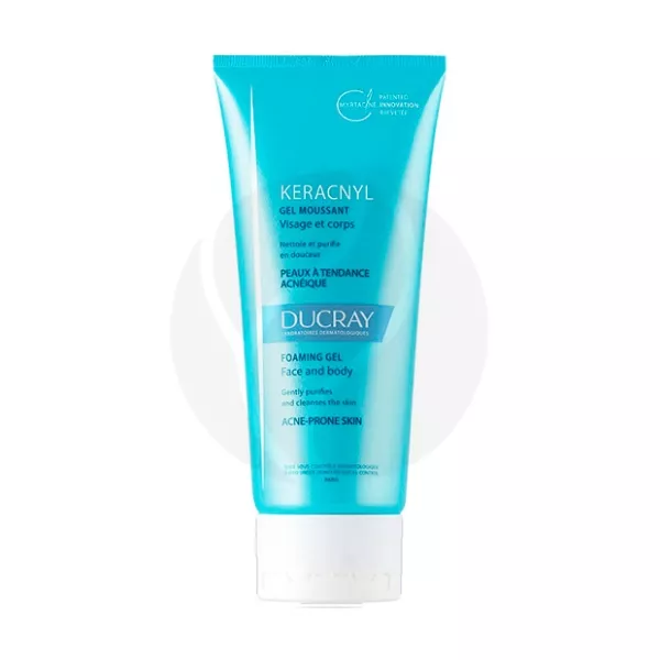 Ducray Keracnyl очищающий  гель для лица и тела, 200мл