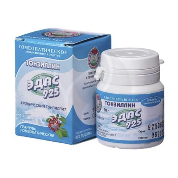 Изображение товара Гомеопатические гранулы Тонзиллин Эдас-925 от хронического тонзиллита