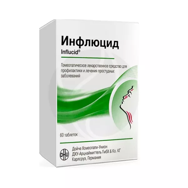 Инфлюцид таблетки для рассасывания гомеопатические, №60