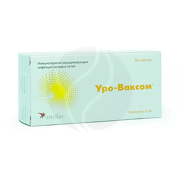 Изображение товара Урo-Ваксом Швейцария 6мг №30 Иммуномодулятор в капсулах Изображение товара Урo-Ваксом Швейцария 6мг №30 Иммуномодулятор в капсулах