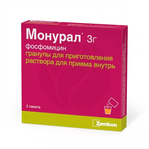 Изображение товара Монурал гранулы для приготовления раствора 3 г №2 Швейцария