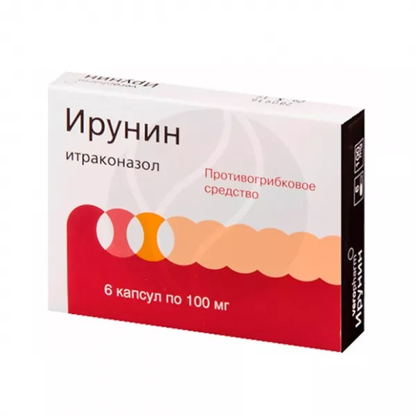Изображение товара Ирунин капсулы 100 мг для лечения грибковых инфекций Изображение товара Ирунин капсулы 100 мг для лечения грибковых инфекций