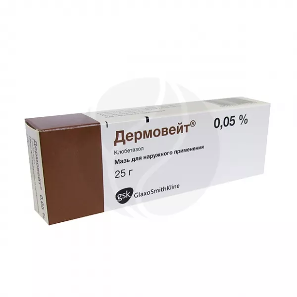 Изображение товара Дермовейт мазь 0,05% 25г противовоспалительный глюкокортикостероид