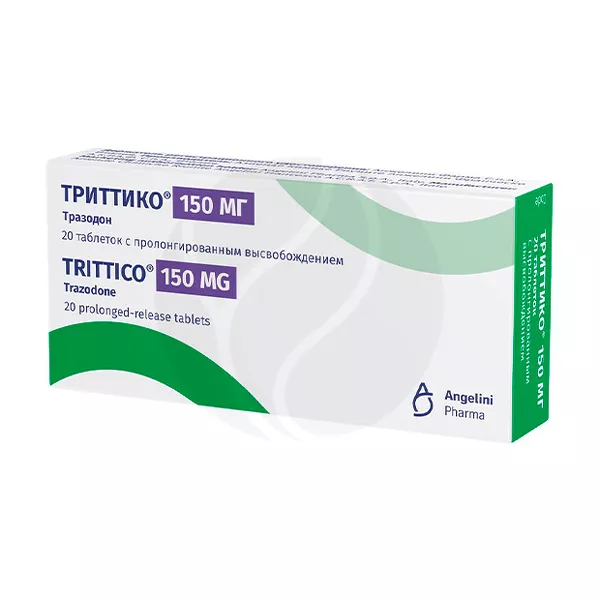 Изображение товара Триттико таблетки пролонгированного высвобождения 150 мг, 20 шт Изображение товара Триттико таблетки пролонгированного высвобождения 150 мг, 20 шт