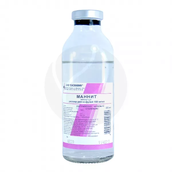 Маннит раствор д/инфузий 15%, 200мл