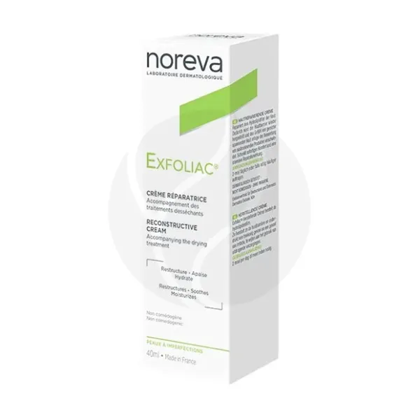 Изображение товара Восстанавливающий крем Noreva Exfoliac для проблемной и пересушенной кожи 40мл