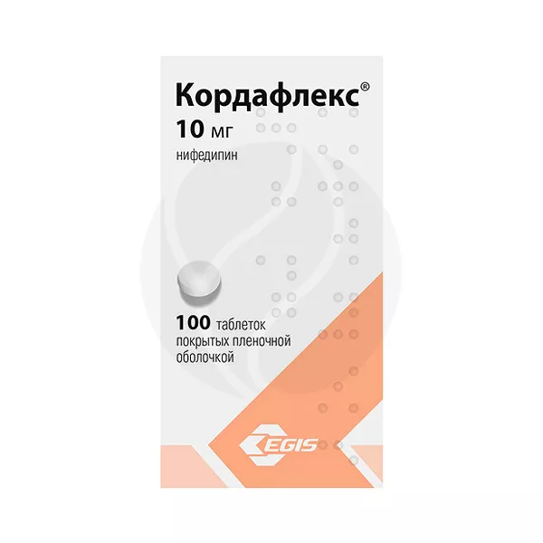 Изображение товара Кордафлекс таблетки покрыт. п/о 10мг, №100 Изображение товара Кордафлекс таблетки покрыт. п/о 10мг, №100