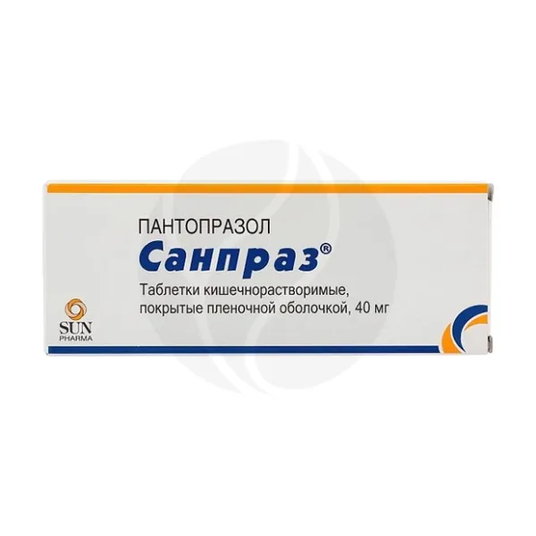 Изображение товара Санпраз таблетки покрытой кишечнорастворимой оболочкой 40мг №30 Индия