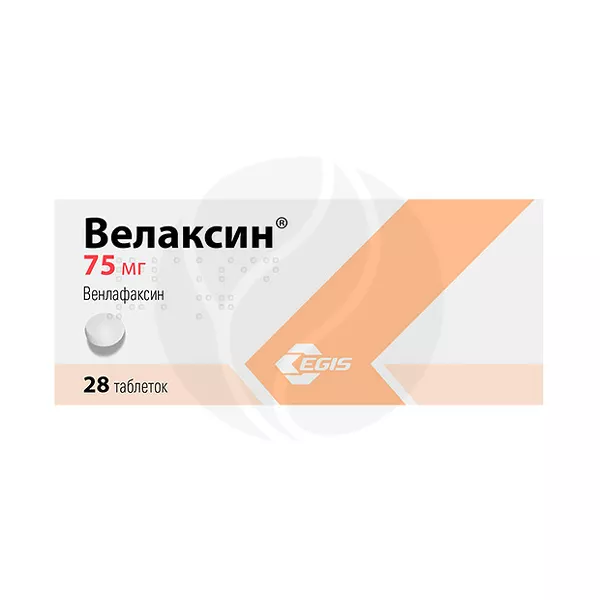 Изображение товара Велаксин таблетки 75мг, №28 Изображение товара Велаксин таблетки 75мг, №28