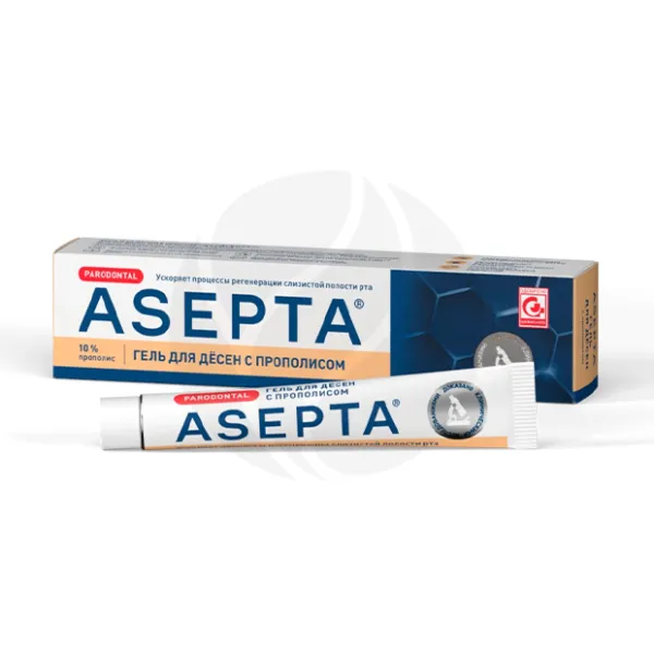 Asepta Parodontal гель для десен с прополисом, 10г