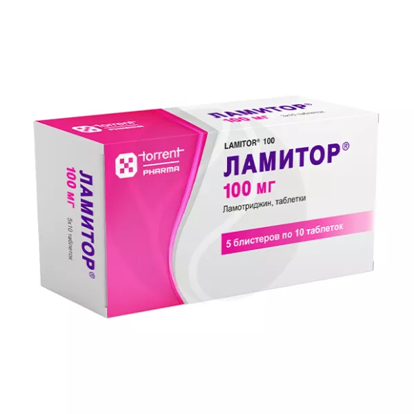 Изображение товара Ламитор таблетки 100мг №50 Индия безопасное лечение эпилепсии