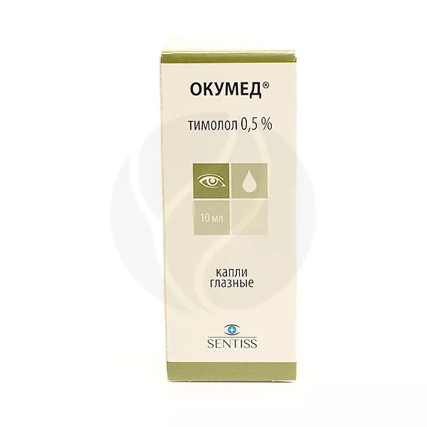Изображение товара Глазные капли Тимолол 0,5% Окумед (Индия) 10 мл Изображение товара Глазные капли Тимолол 0,5% Окумед (Индия) 10 мл