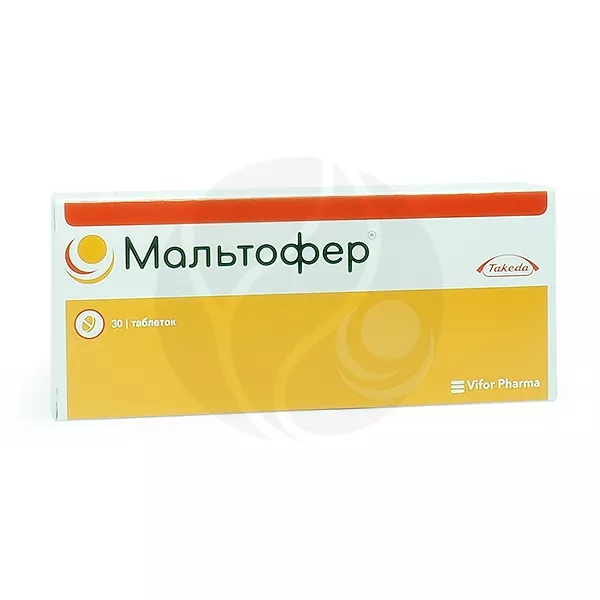 Изображение товара Мальтофер таблетки жевательные 100мг Н30 - железосодержащие таблетки для взрослых и детей