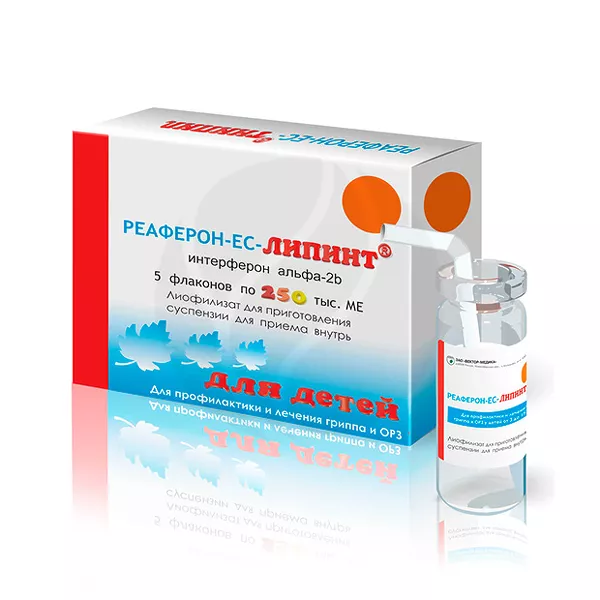 Изображение товара Реаферон-ЕС Липинт лиофилизат для приема внутрь 250 000МЕ