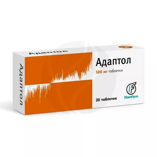 Изображение товара Адаптол таблетки 500мг №20 для снижения тревожности и стресса Изображение товара Адаптол таблетки 500мг №20 для снижения тревожности и стресса