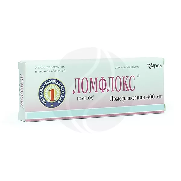 Ломфлокс таблетки п/о 400мг, №5