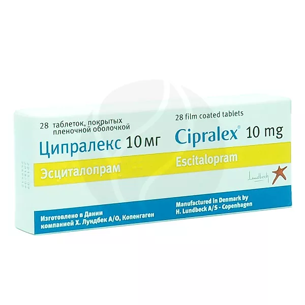 Изображение товара Ципралекс таблетки п/о 10мг, №28 Изображение товара Ципралекс таблетки п/о 10мг, №28