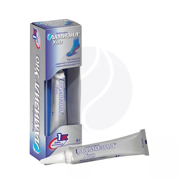 Ламизил Уно раствор д/наружн. прим. 1%, 4г