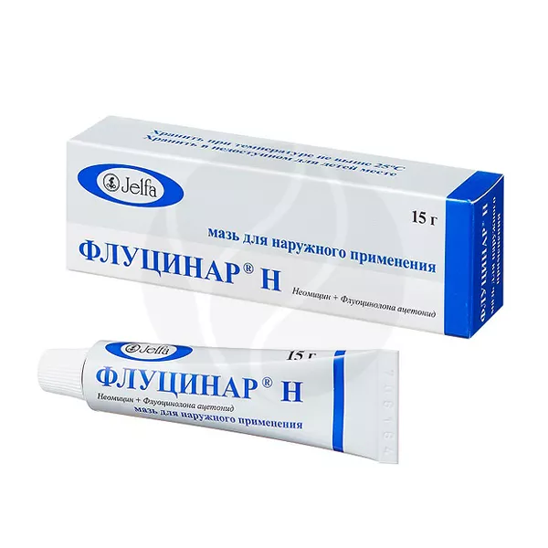 Изображение товара Флуцинар Н мазь 0,025% 15г для лечения кожных заболеваний Изображение товара Флуцинар Н мазь 0,025% 15г для лечения кожных заболеваний