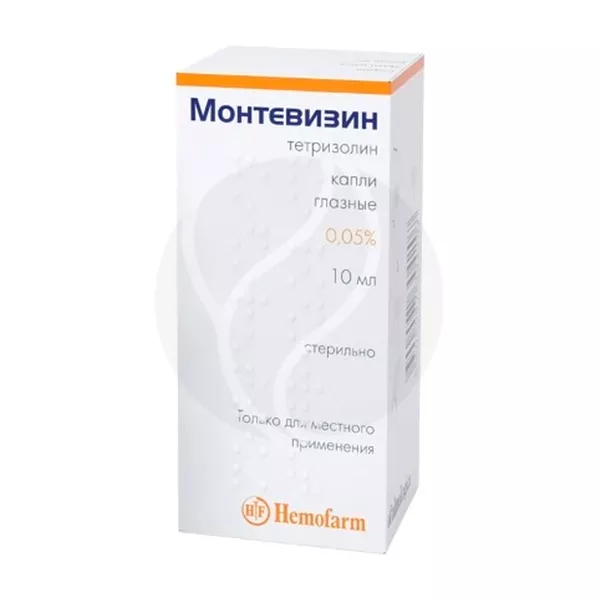 Изображение товара Монтевизин капли глазные 0,05% 10мл для быстрого снятия раздражения глаз