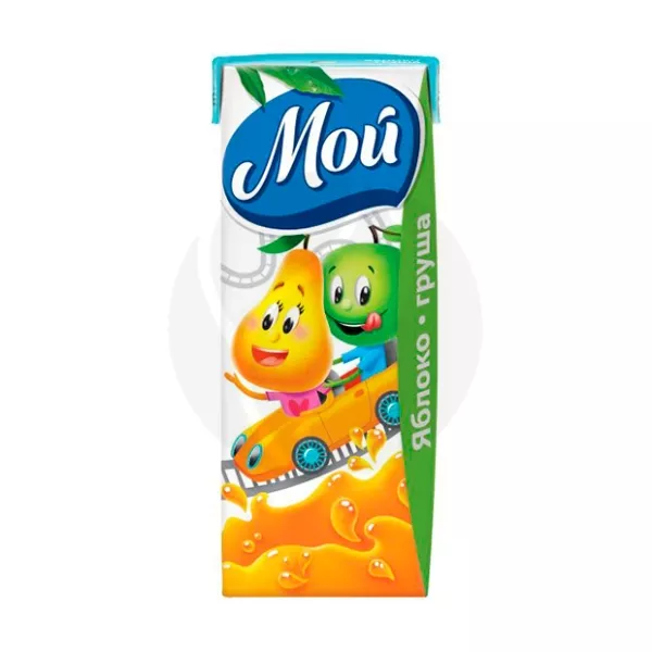 Изображение товара Мой Нектар яблочно-грушевый с мякотью (12+мес), 0,2л