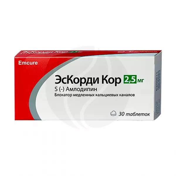 Изображение товара ЭсКорди Кор таблетки 2,5мг, №30
