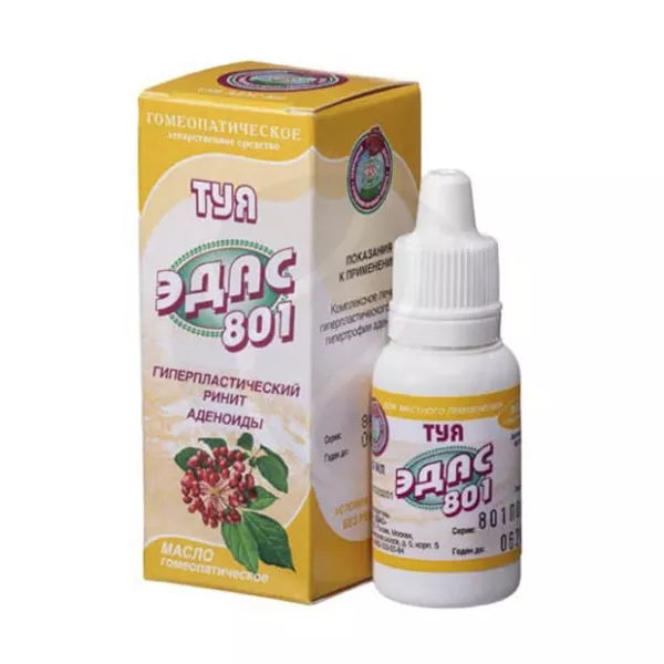 Туя Эдас-801 масло д/местного применения гомеопатическое, 15мл