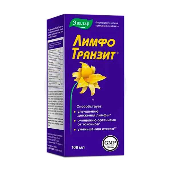 Изображение товара Эвалар ЛимфоТранзит концентрат 100 мл для очищения организма и лимфодренажа