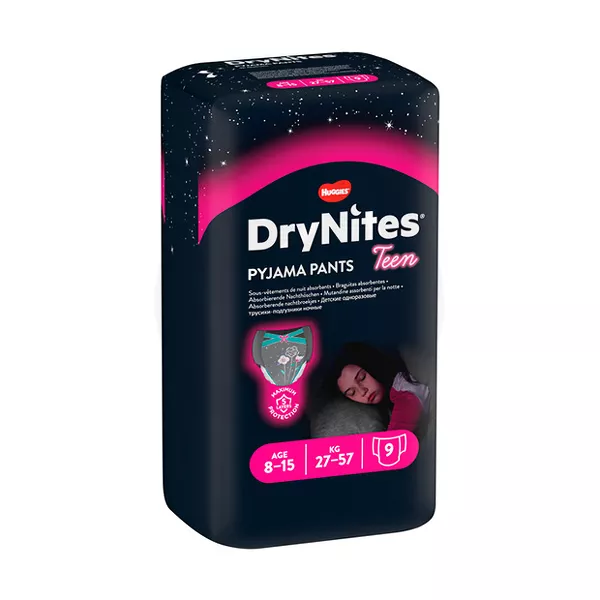 Изображение товара Ночные трусики DryNites для девочек 8-15 лет, 9 шт, мягкие и незаметные Изображение товара Ночные трусики DryNites для девочек 8-15 лет, 9 шт, мягкие и незаметные