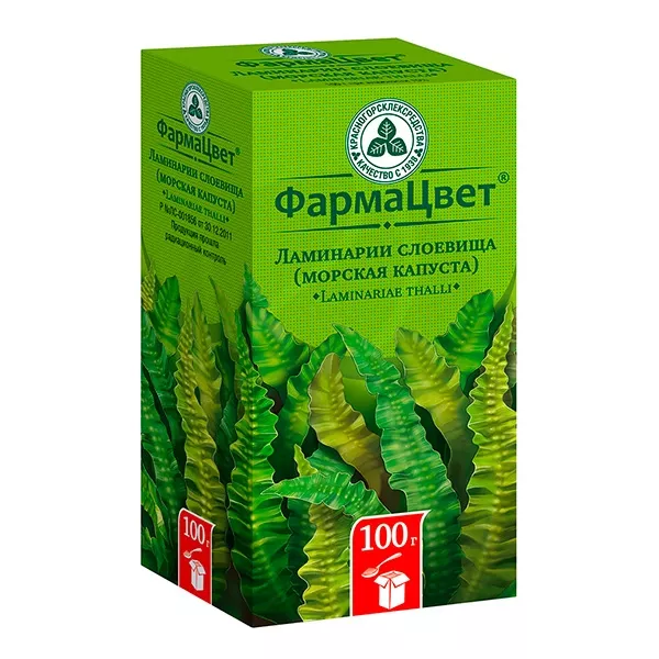 Изображение товара Ламинарии слоевища измельченное морская капуста 100 г натуральное лекарственное сырье