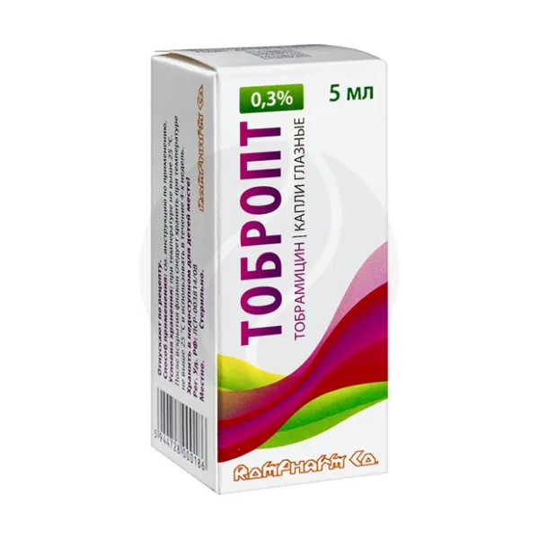Изображение товара Тобропт капли глазные 0,3%, 5 мл