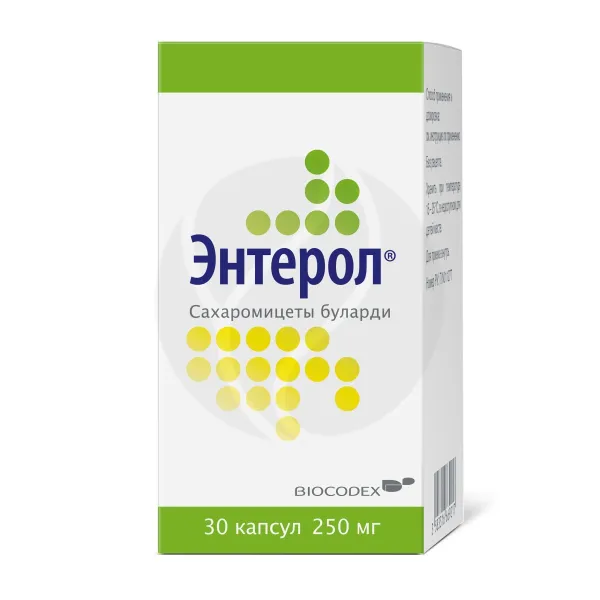 Изображение товара Энтерол капсулы 250 мг для профилактики и лечения диареи у взрослых и детей Изображение товара Энтерол капсулы 250 мг для профилактики и лечения диареи у взрослых и детей