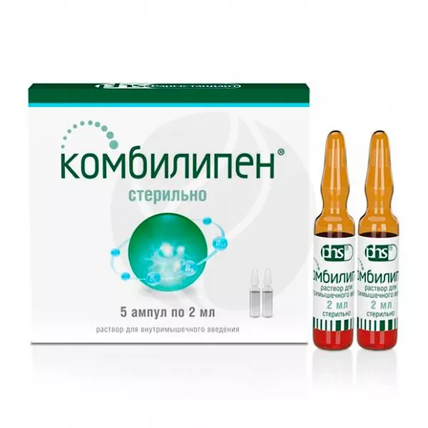Изображение товара Комбилипен раствор для инъекций 2 мл №5 в упаковке быстрый эффект неврология