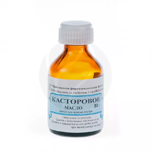 Изображение товара Касторовое масло для приема внутрь 30мл натуральное слабительное средство