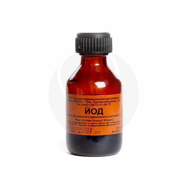 Изображение товара Йод спиртовой - Тульская ф.ф-ка раствор д/местн. и наружн. прим. 5%, 25мл