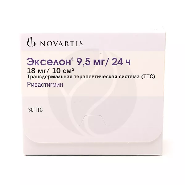 Изображение товара Экселон ТТС 9,5 мг пластырь для лечения деменции Изображение товара Экселон ТТС 9,5 мг пластырь для лечения деменции