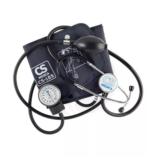 Изображение товара CS Medica CS-105 тонометр механический со встроенным фонендоскопом, манжета 22-38см Изображение товара CS Medica CS-105 тонометр механический со встроенным фонендоскопом, манжета 22-38см