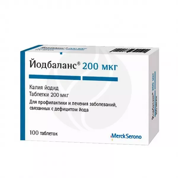 Изображение товара Йодбаланс таблетки 200 мкг №100 для профилактики и лечения дефицита йода