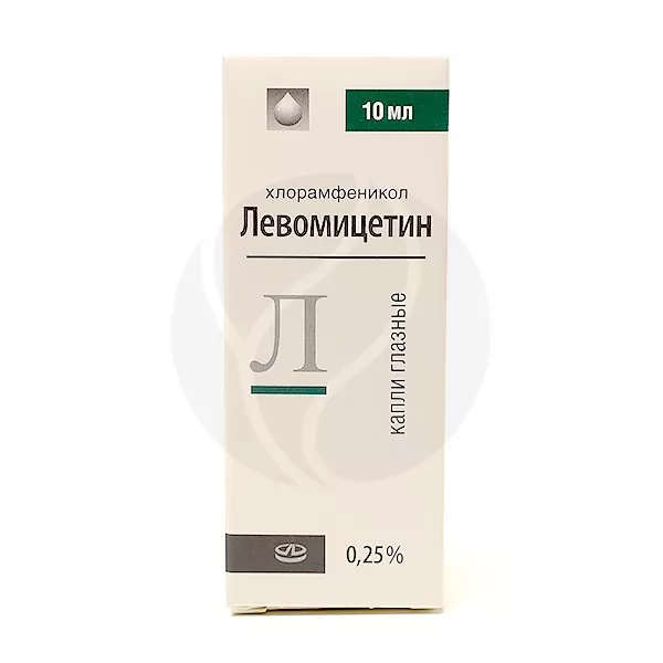 Левомицетин капли глазные 0,25%, 10мл Лекко
