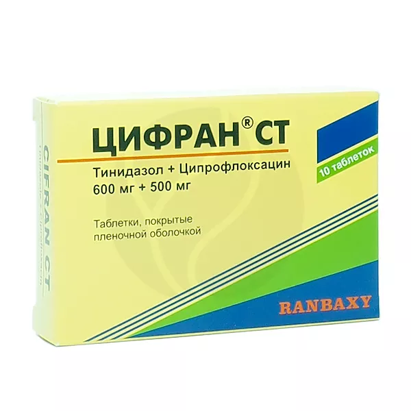 Изображение товара Цифран СТ таблетки покрыт. п/о 500мг+600мг, №10 Изображение товара Цифран СТ таблетки покрыт. п/о 500мг+600мг, №10
