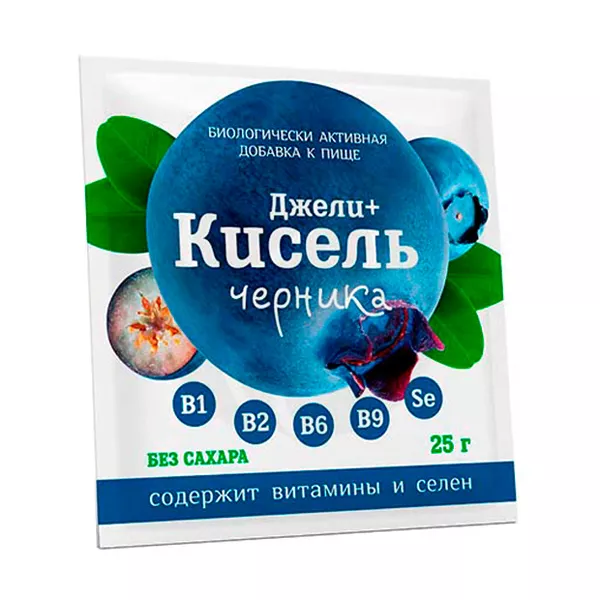 Изображение товара Кисель Биокор Нативный черника без сахара 25 г Изображение товара Кисель Биокор Нативный черника без сахара 25 г