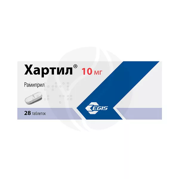 Изображение товара Хартил таблетки 10мг No28 - эффективное лечение гипертонии Изображение товара Хартил таблетки 10мг No28 - эффективное лечение гипертонии