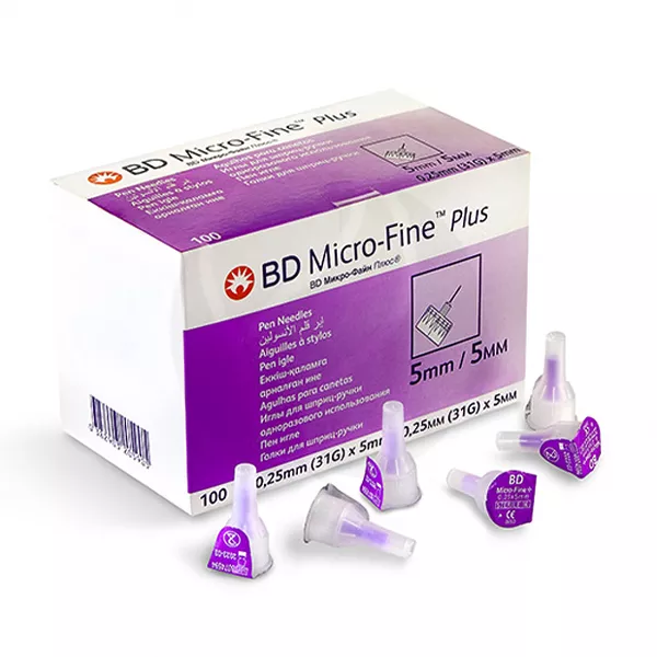 BD Micro-Fine Plus иглы к шприц-ручке 0,25 мм (31G)x5 мм, №100