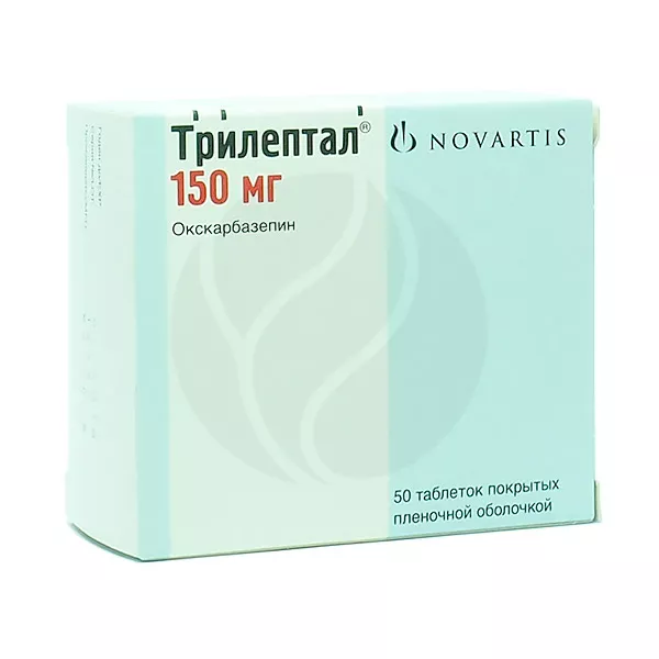 Изображение товара Трилептал таблетки покрыт. п/о 150мг, №50 Изображение товара Трилептал таблетки покрыт. п/о 150мг, №50