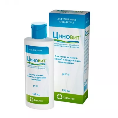 Циновит гель для душа для ухода за кожей склонной к раздражению и шелушению, 150мл