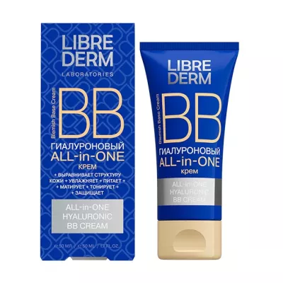 Librederm Hyaluronic All in One ВВ-крем для лица гиалуроновый, 50мл