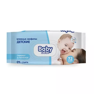 Baby Care Влажные салфетки детские с пантенолом, №72