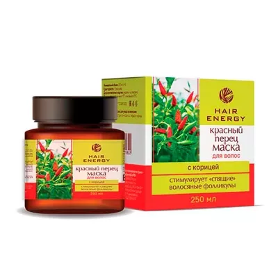 Hair Energy маска для волос c экстрактом красного перца и корицы, 250мл